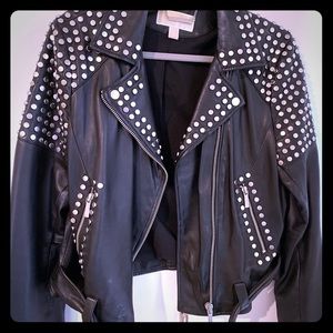 Michael Kors studded leather jacket